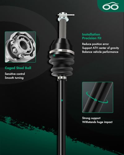 SCITOO Pair Front CV Axle Shaft Assembly for Polaris Ranger 500 700 2008