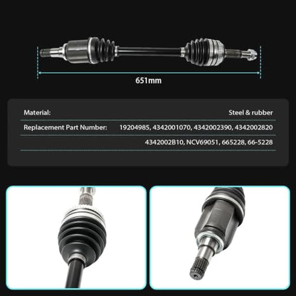 Front Left CV Axle Compatible with Corolla 2009-2019 66-5228