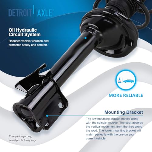 Detroit Axle - Rear Steering Knuckles & Wheel Hub Bearings Struts w/Coil - size: 4QU48640/ Big strut kit