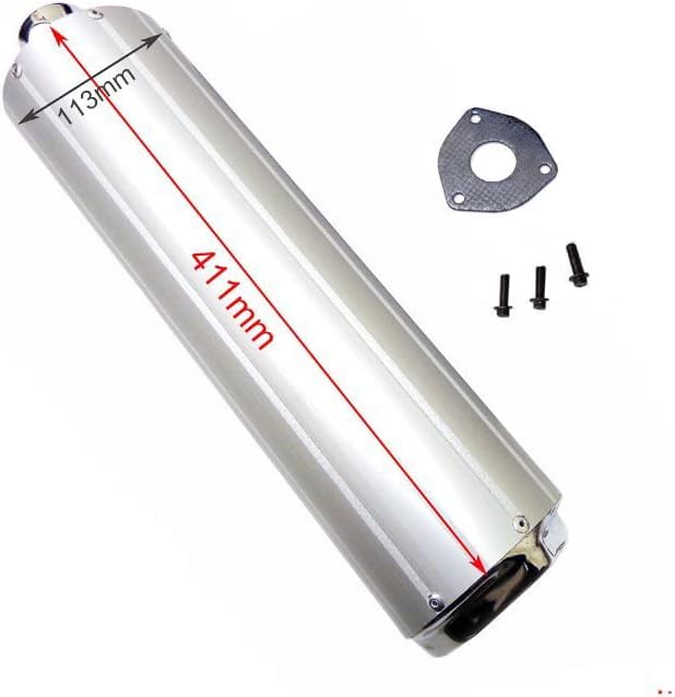 Complete Exhaust Muffler System with Pipe and Gasket for GY6 125cc 150cc Moped Scooter Go Kart Taotao Peace JCL Qingqi