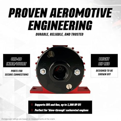 Aeromotive A1000 In-Line Electric Fuel Pump - 12V Inline External - 11101 - color: Red