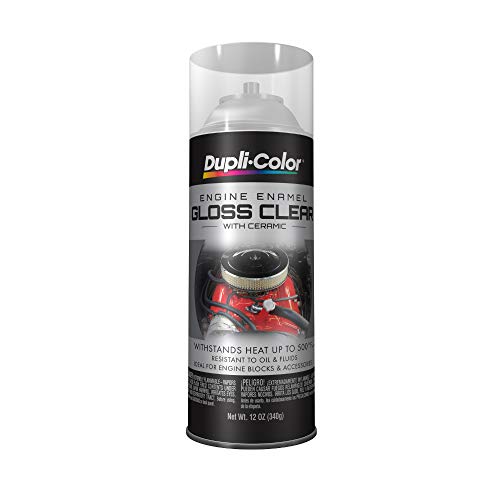 Dupli-Color DE1636-6 PK Engine Enamel Spray Paint with Ceramic - Clear - 12 oz Aerosol Can Pack of 6 - color: Clear, size: 12 fl oz (Pack of 6)