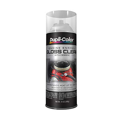 Dupli-Color DE1636-6 PK Engine Enamel Spray Paint with Ceramic - Clear - 12 oz Aerosol Can Pack of 6 - color: Clear, size: 12 fl oz (Pack of 6)