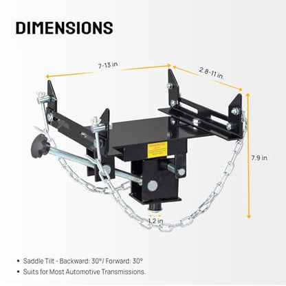 TUFFIOM Transmission Jack Adapter for Cars, Trucks, and Other Vehicles, 1100 lbs/0.5 T Loading Gearbox Removal Adaptor for Hydraulic Floor Jack Conversion with Removable Saddle Shaft