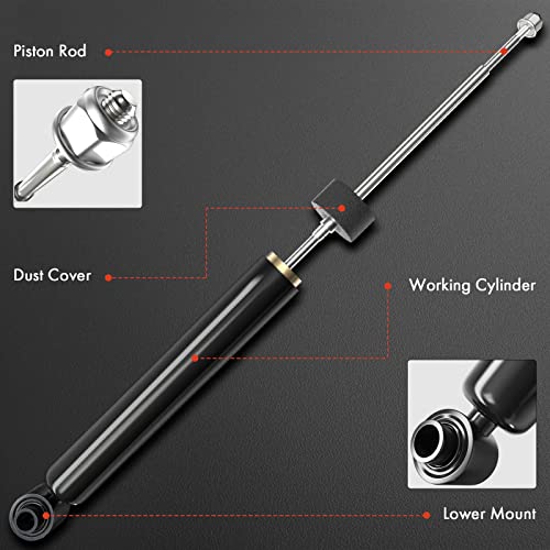 A-Premium Rear Shock Absorbers, Set of 2 - Compatible with Volkswagen, Audi