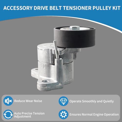 39053 Engine Belt Tensioner Serpentine Belt Drive Idler Pulley Kit - size: 90K-39053