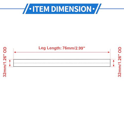1.25" OD 0° 6063 Aluminum Alloy Tube Intercooler Pipe 3" Length - size: 1.25"OD 3"Length