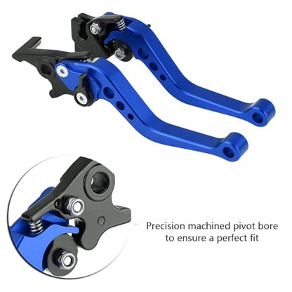 BAFOVY Zerone CNC Aluminum Motorcycle Brake and Clutch Levers Handle Set, Blue - color: Blue