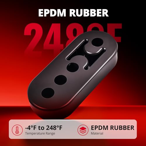 evil energy Exhaust Hanger, Adjustable 4-Hole Universal Muffler Hanger, Reduces Vibration & Noise, EPDM Rubber Exhaust Bushing, 4PCS - style: 4 Holes