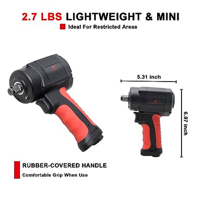 AEROPRO TOOLS air impact wrench 1/2，pneumatic mini impact gun
