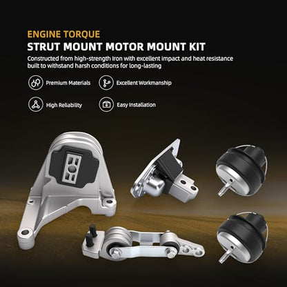 Engine Motor Mount Set, for Volvo S60 S80 V70 XC70 XC90 275 2.5T - style: for S60/S80/V70/XC70/XC90 2.5T 2001-2006