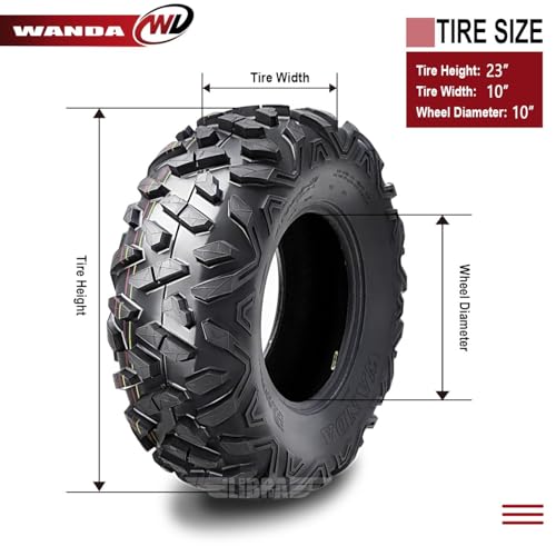WANDA UTV ATV Tire 23x10-10 23x10x10 255/65-10 6-Ply Bighorn Style 10422 - size: 23X10-10