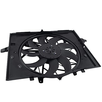 BOXI Engine Cooling Fan Assembly Fits for BMW E60 525 530 545 645 / for BMW E65 750 (Replace 17427543282 17427514181)