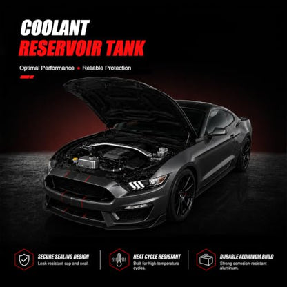One-Piece Cast Aluminum Coolant Reservoir Expansion Tank for Jeep - size: 68364312AC