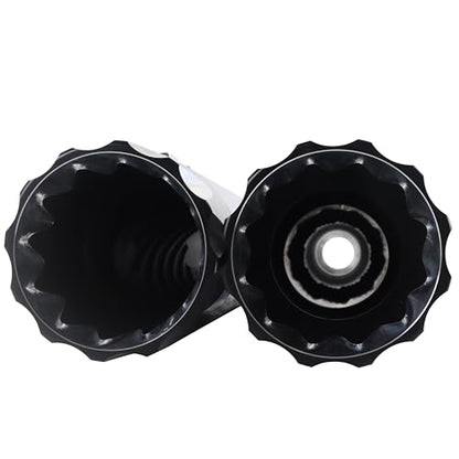SHARKROAD 5.0" Slip-on Mufflers for Harley Touring - style: HDMF-509509CB, Chrome Body+Black Tip