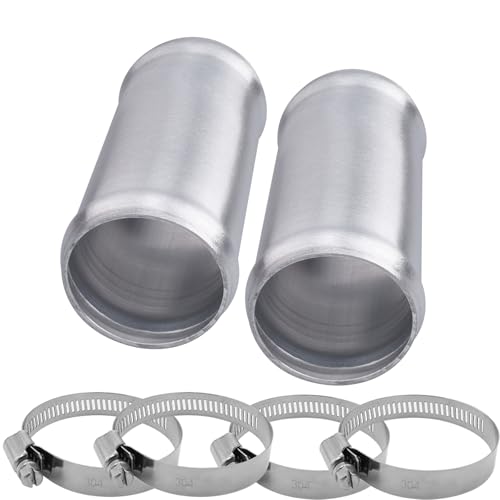 AC PERFORMANCE OD 1.75" Aluminum Tube Hose Joiner 2PCS with Clamps - size: 1.75" (45mm) - 2PCS