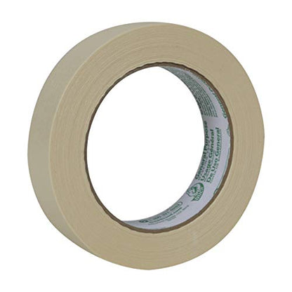 Duck Brand General Purpose Masking Tape 1 in. Wide (0.94 Inches by 60 Yards), Strong Adhesion for Everyday Use, Beige, 36 Roll Pack (286655) - size: 24 Rolls, .094" Width
