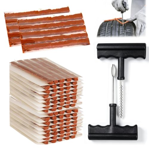 Tire Plug Kit, 60PCS Tire Plugs Heavy Duty with T-Handle