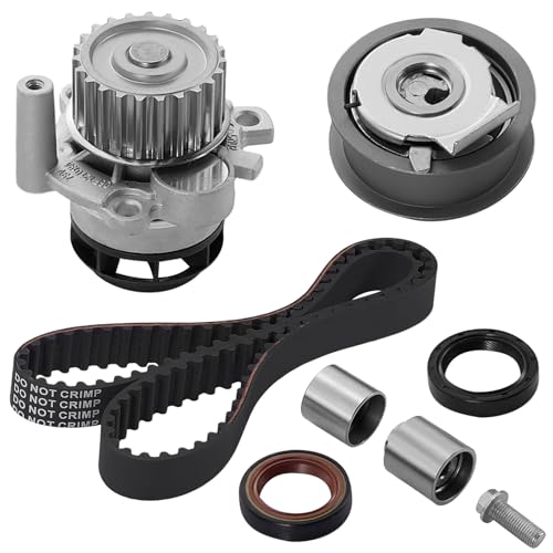 BDFHYK TCK334 Engine Timing Belt Kit with Water Pump Compatible with Audi A3 A4 TT TTS Quattro 2005-2015, Compatible with VW 2007-2010 Eos, 2006-2008 GTI, Jetta, Passat 2.0L L4 DOHC - size: TCK334