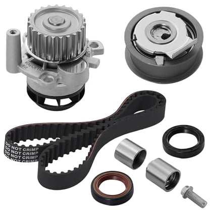 BDFHYK TCK334 Engine Timing Belt Kit with Water Pump Compatible with Audi A3 A4 TT TTS Quattro 2005-2015, Compatible with VW 2007-2010 Eos, 2006-2008 GTI, Jetta, Passat 2.0L L4 DOHC - size: TCK334