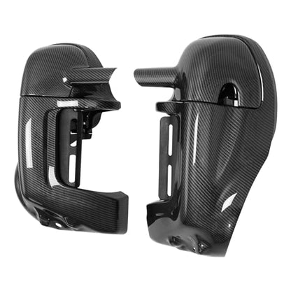 TCT-MOTORPARTS Carbon Fiber Lower Vented Leg Fairing Glove Box Fit For Harley Road King, Street Glide, Electra Glide, Ultra-Classic 1983-2013 - color: Gloss Carbon Fiber