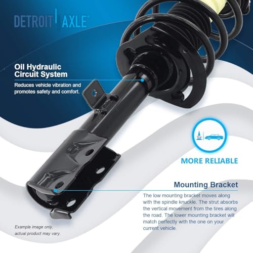 Detroit Axle - 6PC Suspension Kit For 2007-2012 Dodge Caliber w/Rear Drums - size: 6AQU47791/ strut shock sway kit