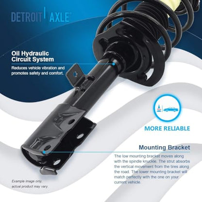 Detroit Axle - 6PC Suspension Kit For 2007-2012 Dodge Caliber w/Rear Drums - size: 6AQU47791/ strut shock sway kit