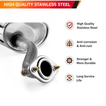 54427 Stainless Steel Rear Exhaust Muffler for 2002-2006 Honda CR-V CRV2 - size: 2002-2006 Honda CR-V