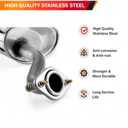 54427 Stainless Steel Rear Exhaust Muffler for 2002-2006 Honda CR-V CRV2 - size: 2002-2006 Honda CR-V