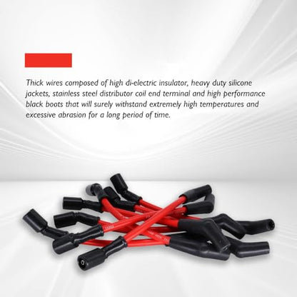 New Heat Spark Plug Ignition Wires Set 10.5mm Fit for Silverado 3500 - style: 57730