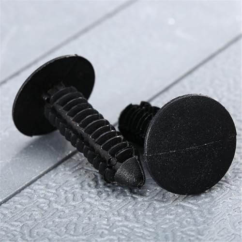 dophee 50Pcs Black Nylon Universal Car Push Pin Retainer Clips