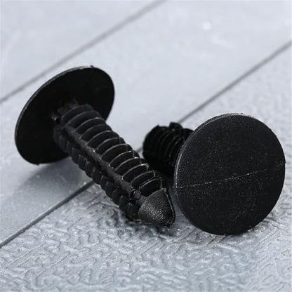 dophee 50Pcs Black Nylon Universal Car Push Pin Retainer Clips