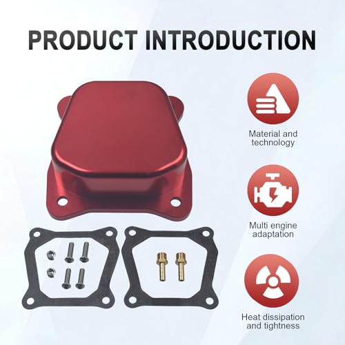 Billet Valve Cover Silver for Predator 212cc 196cc Non-Hemi Clone - color: Red