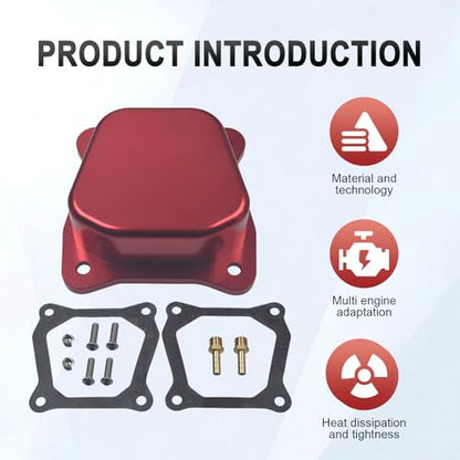 Billet Valve Cover Silver for Predator 212cc 196cc Non-Hemi Clone - color: Red
