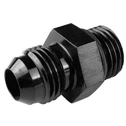 8AN O-ring Boss to 8 AN Male Flare Adapter Fitting AN8 Flare Twin Hose Union fuel Pump Rail Line Aluminum Black Anodized JIC 08 AN to AN 8 ORB - size: 8AN to 8AN Oring