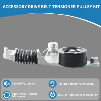 38453 Engine Belt Tensioner Serpentine Belt Drive Kit - size: 90K-38453A