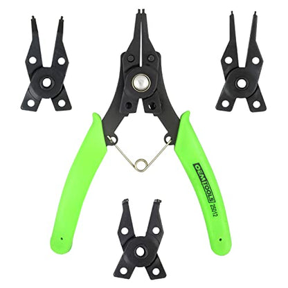 OEMTOOLS 25012 4 in 1 Combination Snap Ring Pliers Set, Heavy Duty, Industrial Grade Professional Snap Ring Pliers, Automotive Tools, Colors May Vary - style: Multi-Angle 4-in-1 Jaw Set