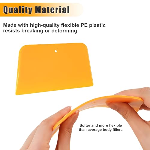 Body Filler Spreader Set,9PCS Reusable Plastic Auto Body Tools