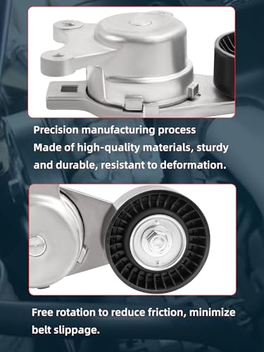 Belt Tensioner and Pulley Assembly Fit For 2007-2019 Explorer Edge Flex - size: BT4E6B209CC