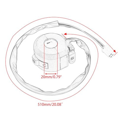 4 Wires Left Kill Start Stop Switch 22mm 7/8" Handlebar Start Switch Assembly Replacement for Speedy 50/Pony 50/VIP 50/Jet 50/Taotao Speedy 50cc 100cc 150cc ATV Quad 4 Wheeler Scooter