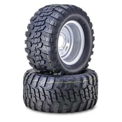WANDA AT Style Golf Cart Tire wheel 20X10-10 w 4X4" ET-15.5 Silver Rim-PK2 - color: Silver, size: 22X10-10