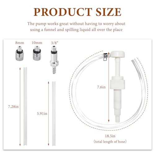 KVAEY 4 CC Fluid Pump for Quart Bottles, Automotive Quart Bottle Hand Pump with Flexible Tube, Fluid Pump Transfer Gear Oil Transmission and Differential Fluid, Car Accessories (10 CC, with Pump) - color: 10 CC, with Pump