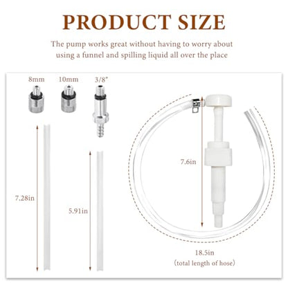 KVAEY 4 CC Fluid Pump for Quart Bottles, Automotive Quart Bottle Hand Pump with Flexible Tube, Fluid Pump Transfer Gear Oil Transmission and Differential Fluid, Car Accessories (10 CC, with Pump) - color: 10 CC, with Pump