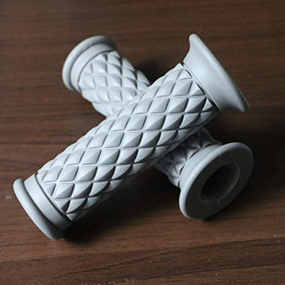 Yibid Motorcycle Hand Grips, Soft Rubber Handlebar Throttle Thruster Grip Replacement Replacement for 7/8(22mm) Handle Bar Motorized (Gray Grips) - color: Gray Grips