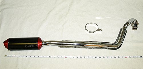 MAXFASTMAX(TM) HIGH PERFORMANCE RED CNC Big Bore Muffler Exhaust System For 110cc 125cc 150cc Pocket Pit Dirt Bikes