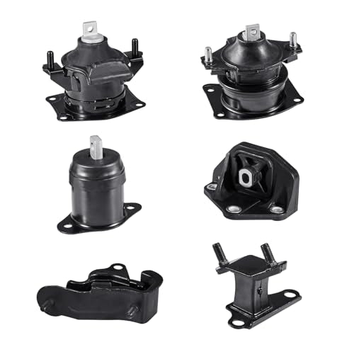 VEVOR Engine Motor Mount and Transmission Mount Kit Replacement, Set of 6, Compatible with 2003–2007 Honda Accord 3.0L V6, Replace OE# A4526HY, A4517, A4527HY, A4524, A4544, A4525, Secure Support - size: 2003–2007 Honda Accord 3.0L