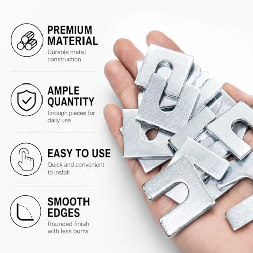 30Pcs Auto Body Alignment Shims Kit – 1/16 Inch and 1/8 Inch Thick Fender Shims with 3/8 Inch Slot – Universal Automotive Alignment Spacers for Car Truck SUV Body Panel Door Hood Gap Adjustment