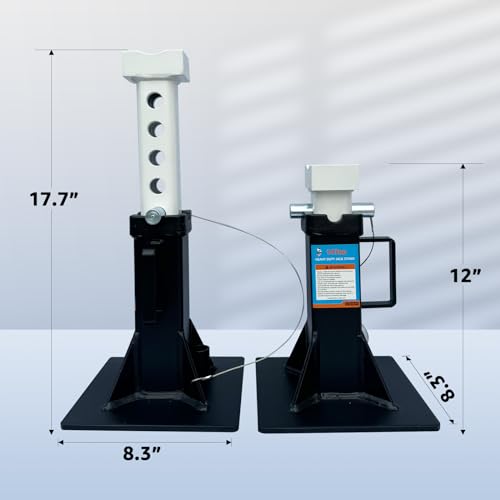 HKTE 14 Ton Jack Stands, 12-17.7 in, for Trucks and SUVs, 2 Pack - color: JACK STANDS 28000LB