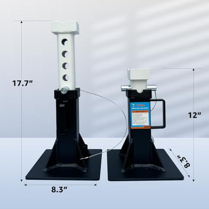 HKTE 14 Ton Jack Stands, 12-17.7 in, for Trucks and SUVs, 2 Pack - color: JACK STANDS 28000LB