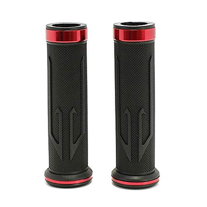 Black Motorcycle 7/8" Hand Grips Handle BAR Gel for Yamaha YZF 600 R1 R1M R6 R6S(Red) - color: Red